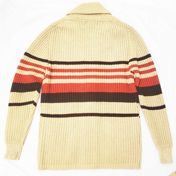 Vintage 70s Broadway Men's Big Lebowski Dude Style Knit Cardigan Shawl Collar L - Picture 4 of 7